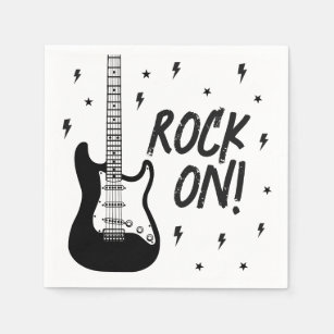 Rock and Roll Birthday Party Napkin