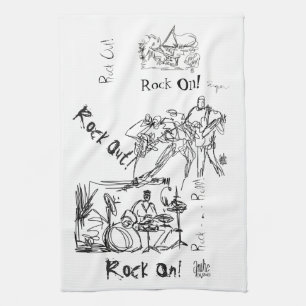 Rock and Roll by Anthe Tea Towel