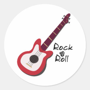 Rock and Roll Classic Round Sticker