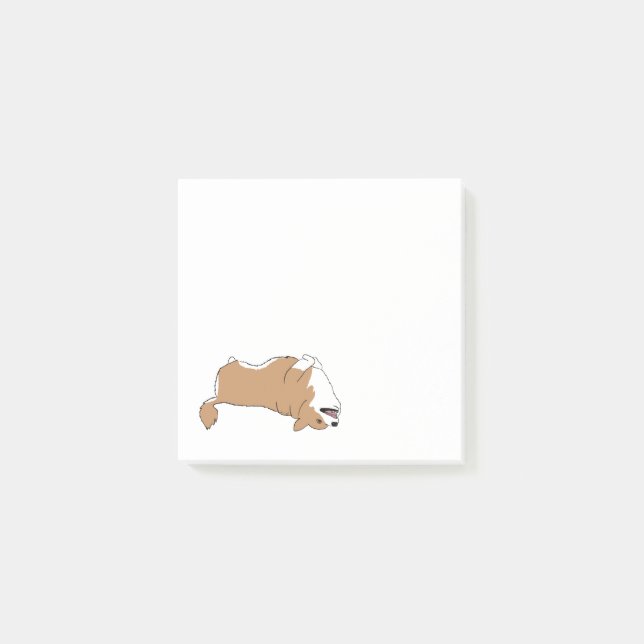 Rock and Roll Corgi Post It Notes (Front)