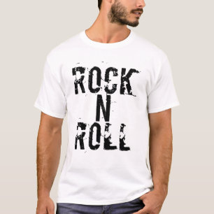 rock and roll distressed logo design T-Shirt
