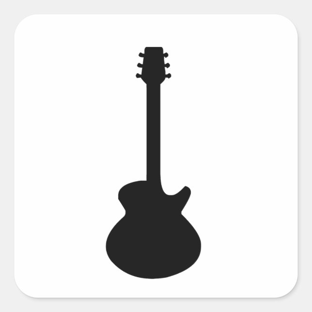 Rock and Roll electric and acoustic guitar Square Sticker (Front)
