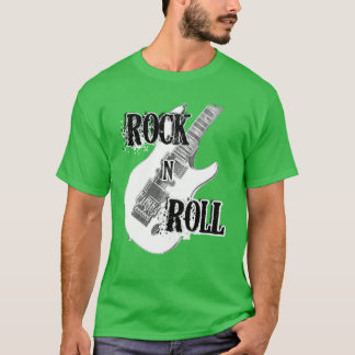 Rock and Roll Electric Guitar Design friends T-Shirt