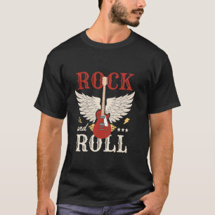Rock and Roll Electric Vintage Guitar Music Lover  T-Shirt