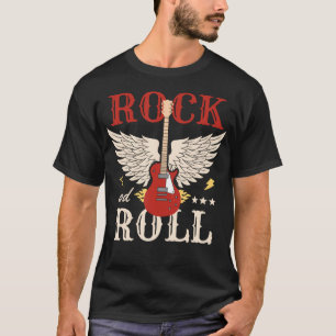 Rock And Roll Electric Vintage Guitar Music Lover  T-Shirt