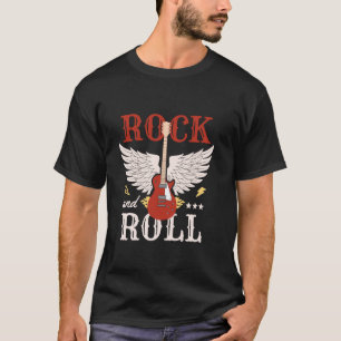 Rock and Roll Electric Vintage Guitar Music Lover  T-Shirt