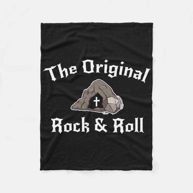 Rock And Roll Funny Easter Tomb Christian Original Fleece Blanket (Front)