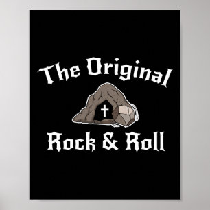 Rock And Roll Funny Easter Tomb Christian Original Poster