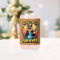 Rock and Roll German Shepherd Retro Sunset Art