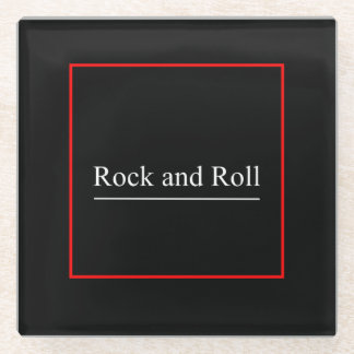 Rock and Roll Glass Coaster