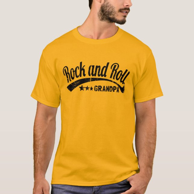 rock and roll grandpa T-Shirt (Front)