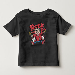 Rock And Roll Groovy Guitarist Rocking Out Toddler T-Shirt