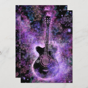 Rock and Roll Guitar Birthday Card
