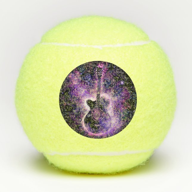 Rock and Roll Guitar Music Tennis Balls (Front)