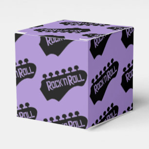 Rock and Roll Guitar Pattern Cube Favour Box