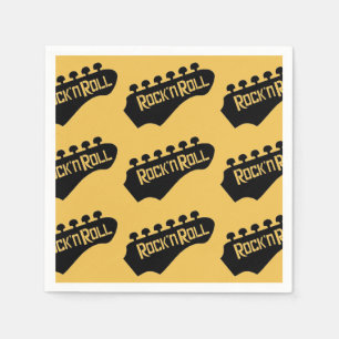 Rock and Roll Guitar Pattern Napkins