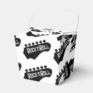 Rock and Roll Guitar Pattern Take Out Favour Box