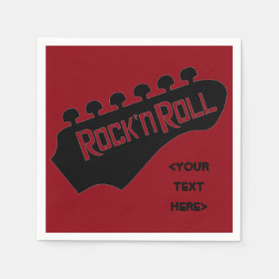 Rock and Roll Guitar Personalised Napkins