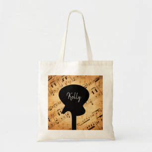 Rock and Roll Guitar Sound Wave Vintage Tote Bag
