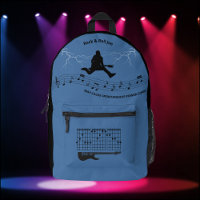 Rock and Roll Guitarist Backpack Blue & Black