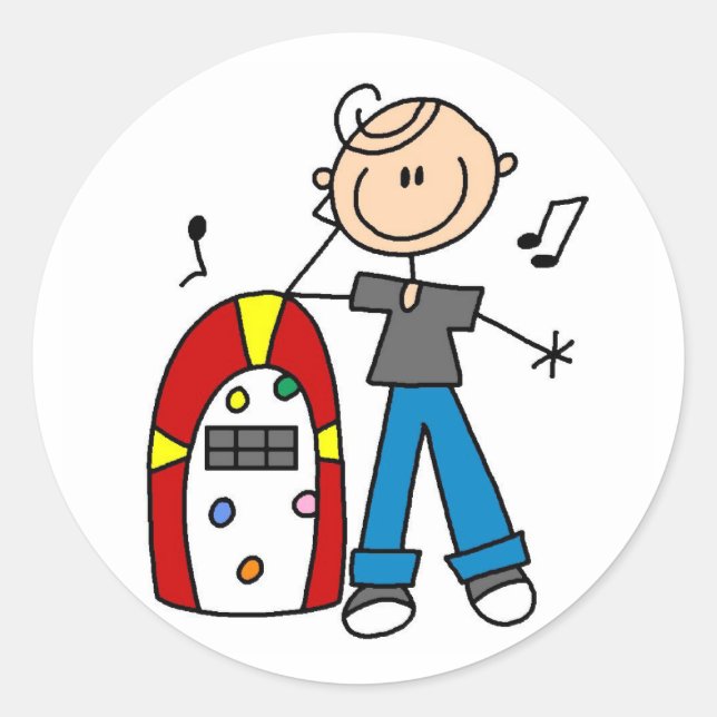 Rock And Roll Juke Box Sticker (Front)