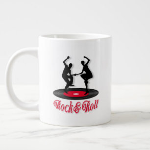 Rock and roll large coffee mug