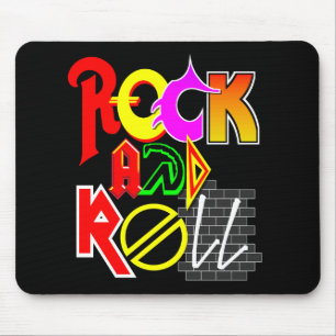 Rock and Roll Mouse Pad (Black)