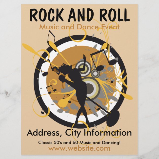 Rock and Roll Music Flyer (Front)
