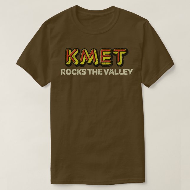 Rock And Roll Music KMET Rocks The Valley 1974  T-Shirt (Design Front)
