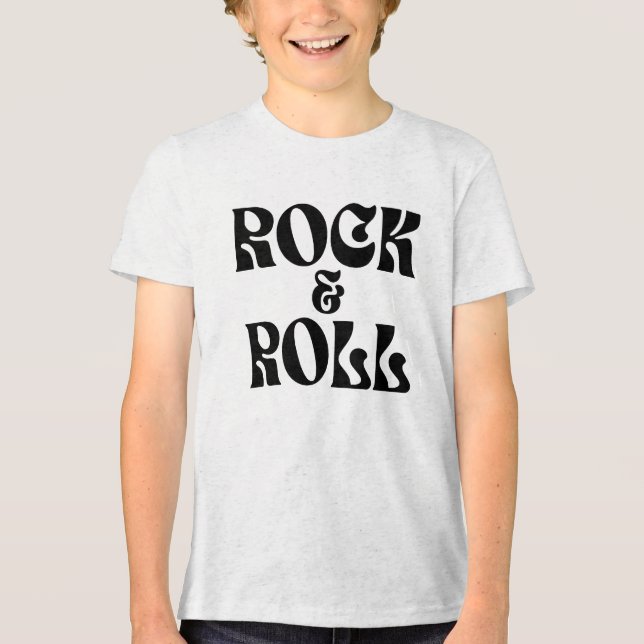 Rock and Roll music logo design Tri-Blend Shirt (Front)