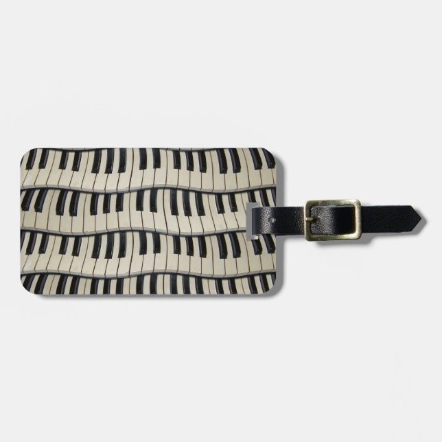 Rock And Roll Piano Keys Luggage Tag (Front Horizontal)