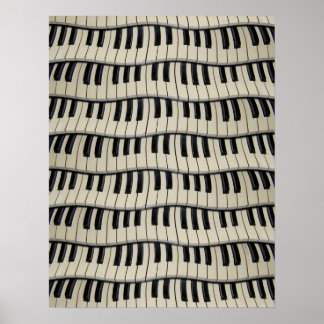 Rock And Roll Piano Keys Poster