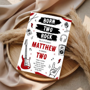 Rock and Roll Punk Music Birthday Invitation