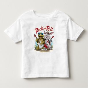 Rock And Roll Rabbit and Tortoise Jam Session Toddler T-Shirt