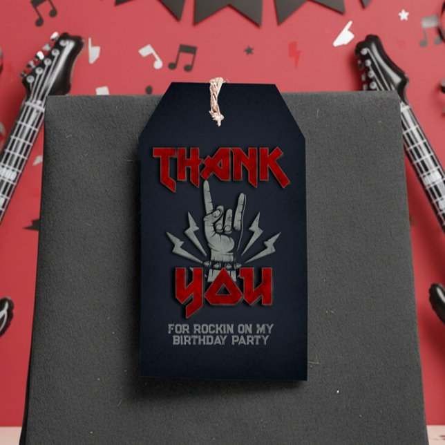 Rock and Roll - Rock theme - Favour Tag (Rock and Roll - Rock theme - Favor Tag)