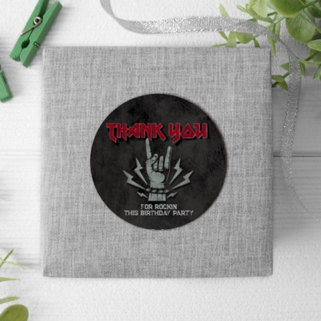 Rock and Roll - Rock Themed Classic Round Sticker (Creator Uploaded)