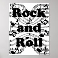 Rock and Roll sheet music notes Art