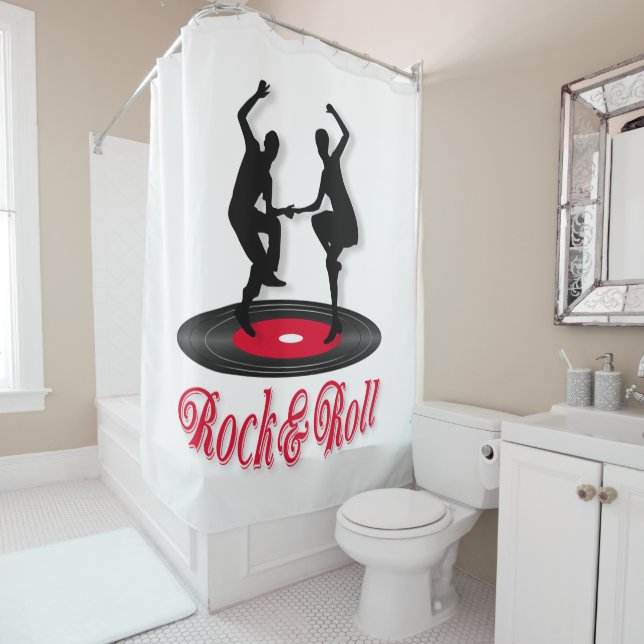 Rock and roll shower curtain (In Situ)