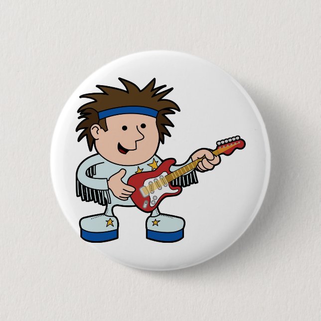 rock and roll star 6 cm round badge (Front)