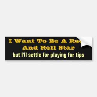 Rock and Roll Star Bumper Sticker