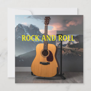 Rock and Roll Stickers Invitation