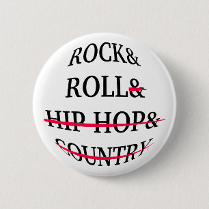 Rock and Roll Text 6 Cm Round Badge