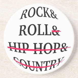 Rock and Roll Text Coaster