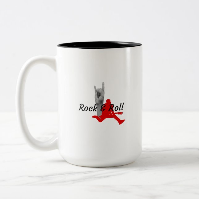 Rock And Roll Two-Tone Coffee Mug (Left)