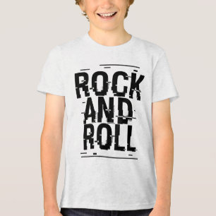 Rock and Roll typographic logo design Tri-Blend Shirt