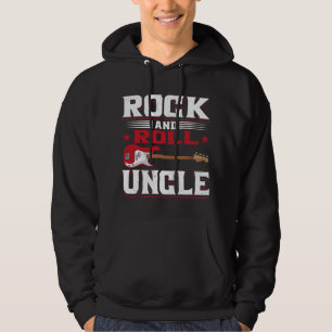 Rock And Roll Uncle Guitar Player Rock N Roll Musi Hoodie