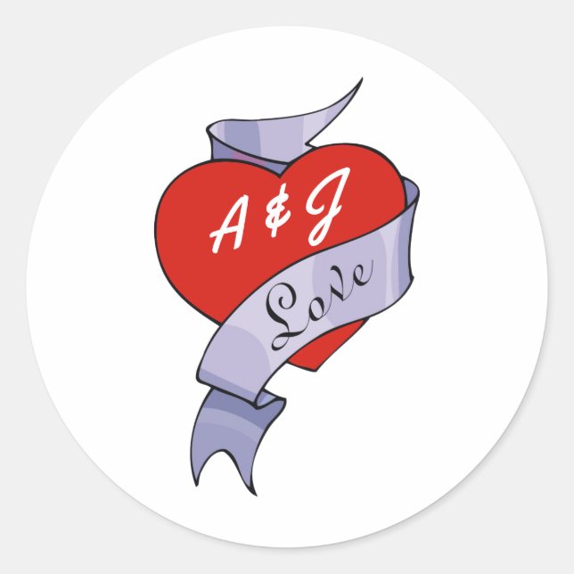 Rock and Roll Wedding Classic Round Sticker (Front)