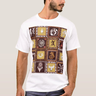 Rock Art Imitation: Vintage Pattern. T-Shirt