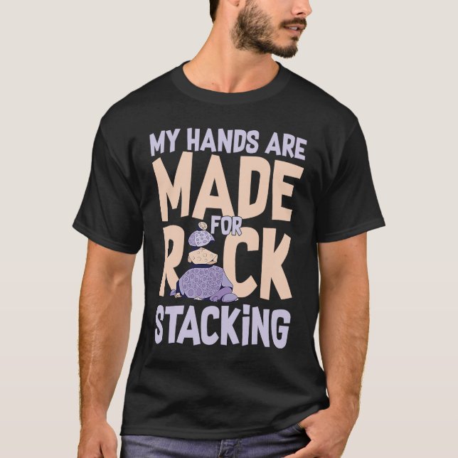 Rock Balancing Stone Stacking Game Balancer 5 T-Shirt (Front)