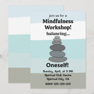 Rock Balancing Stone Stacking Mindfulness Workshop Invitation